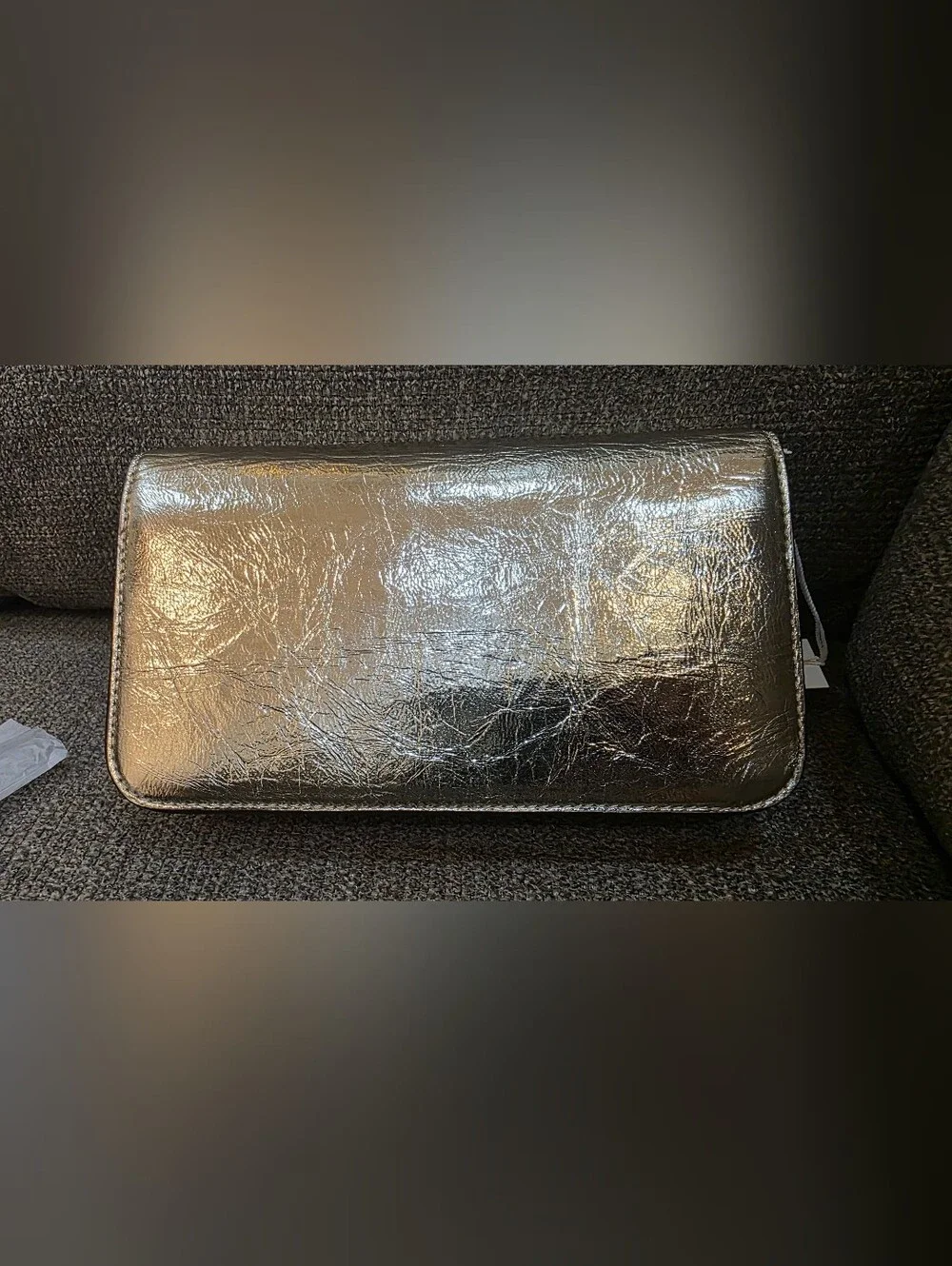 Tory Burch Metallic Gold/Silver Wristlet Clutch/ Shoulder Bag